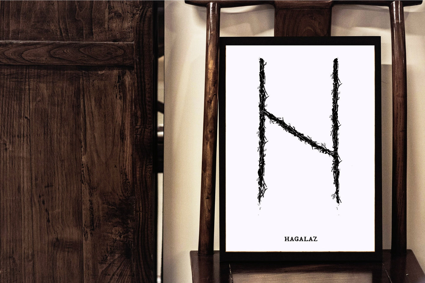 Hagalaz Norse Rune Art Print
