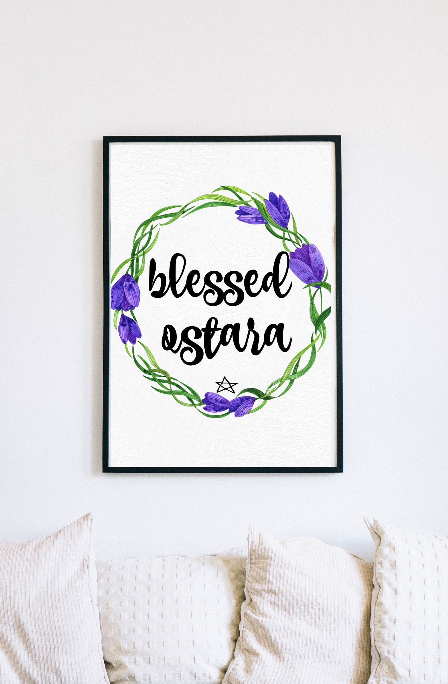 Ostara Wreath Art Print