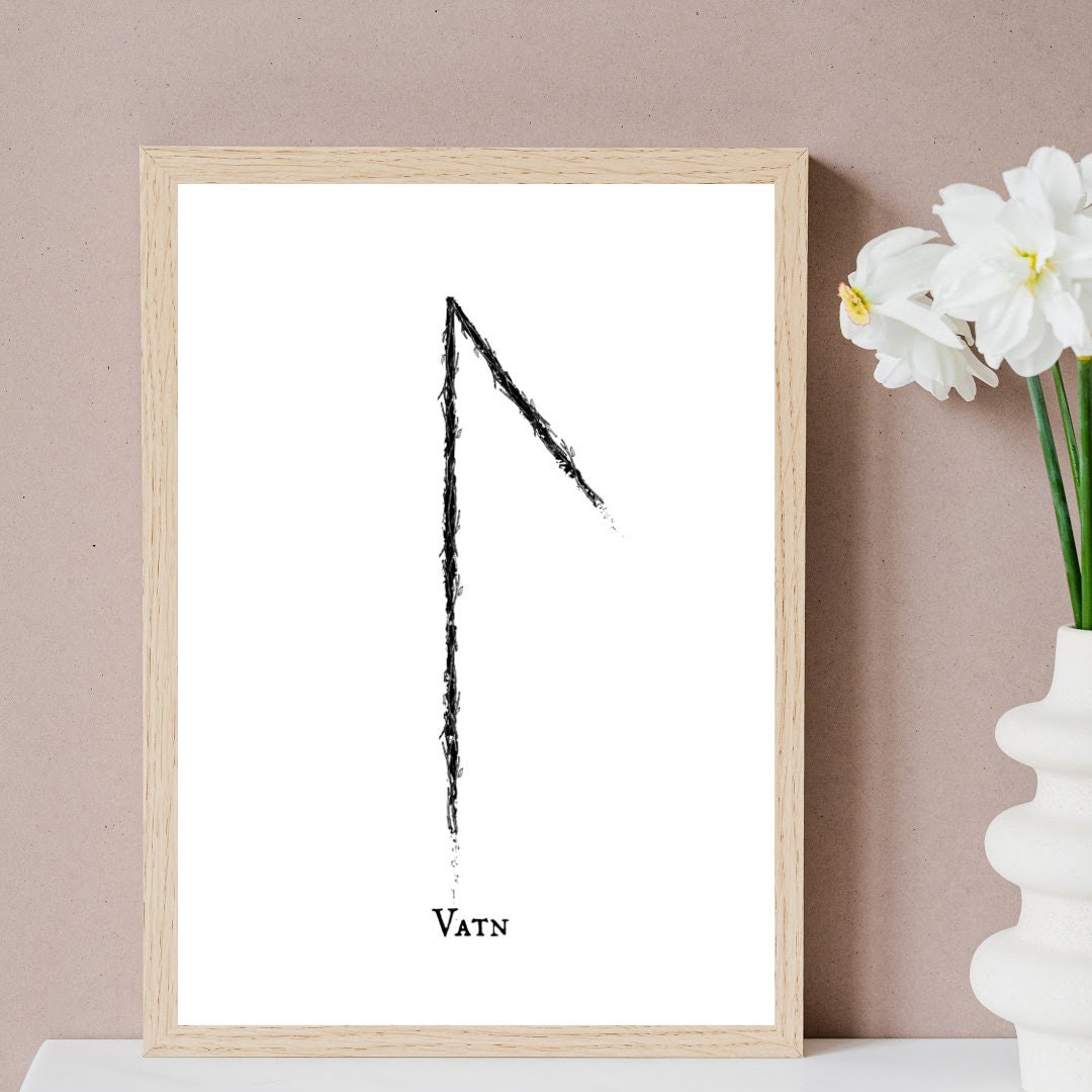 Water Element Rune Art Print