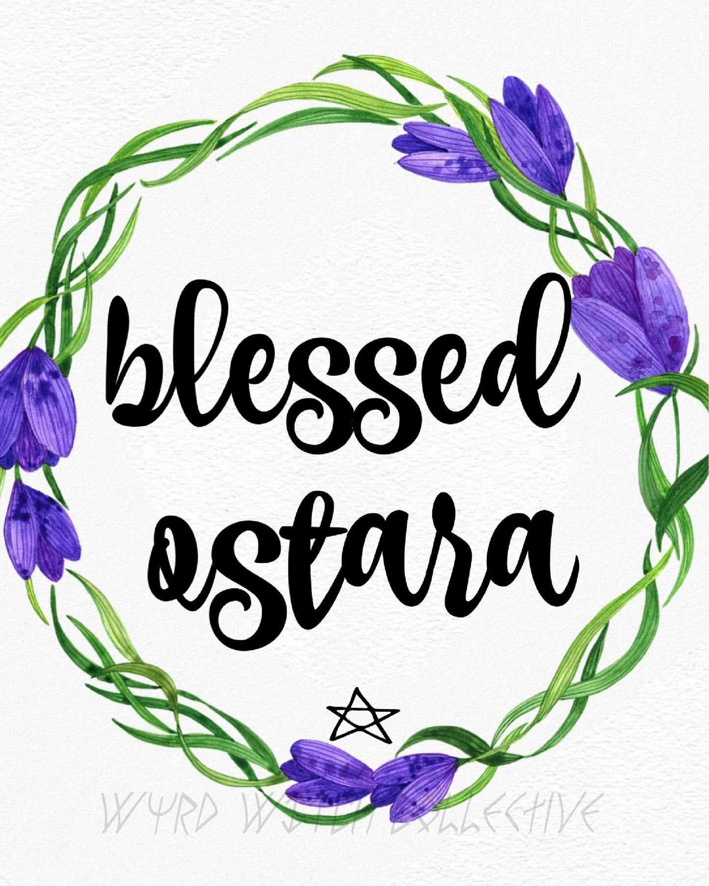 Ostara Wreath Art Print