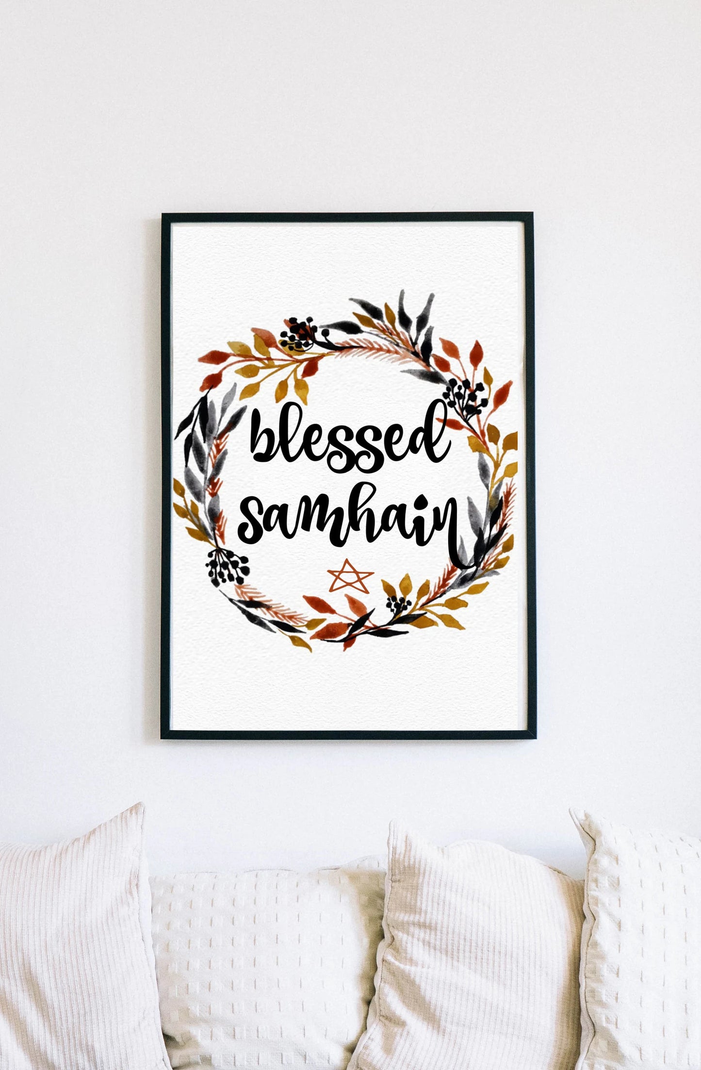Samhain Wreath Art Print