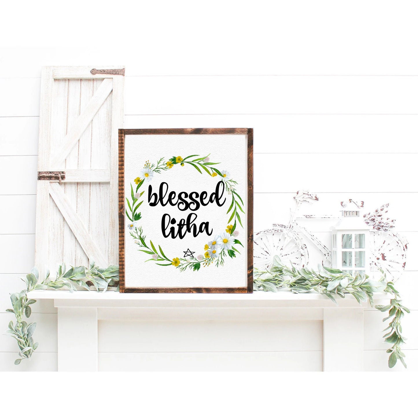 Litha Wreath Art Print