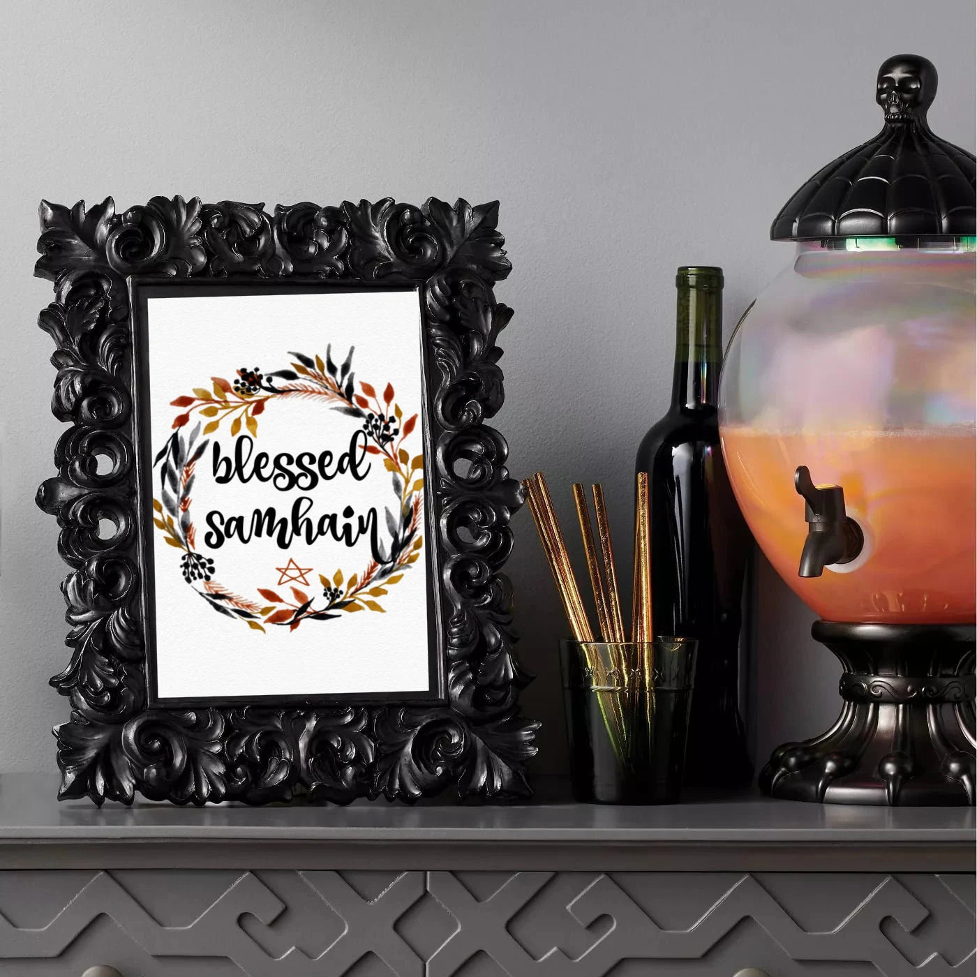 Samhain Wreath Art Print