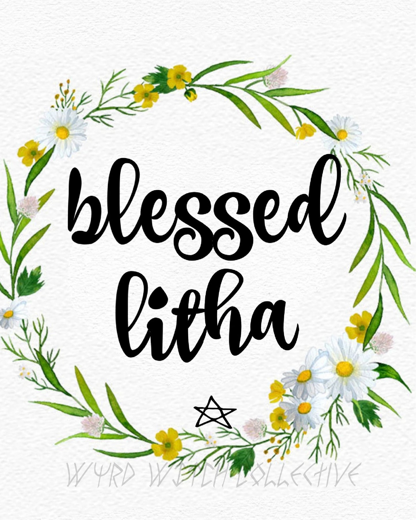 Litha Wreath Art Print
