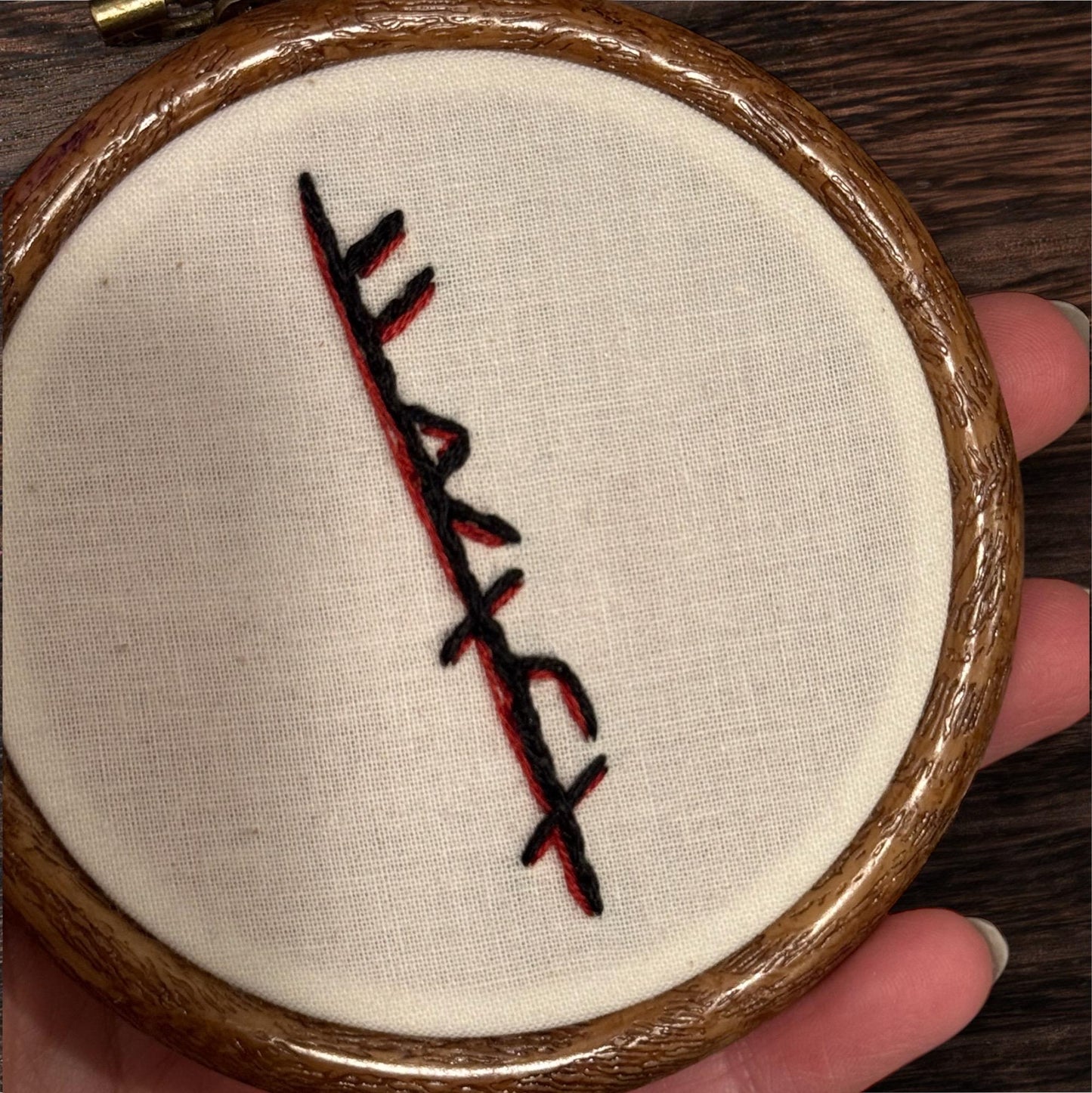 Norse Goddess Freyja Magic Embroidery Hoop Set of 3 + Rune Décor + Witch Pagan Altar Tool