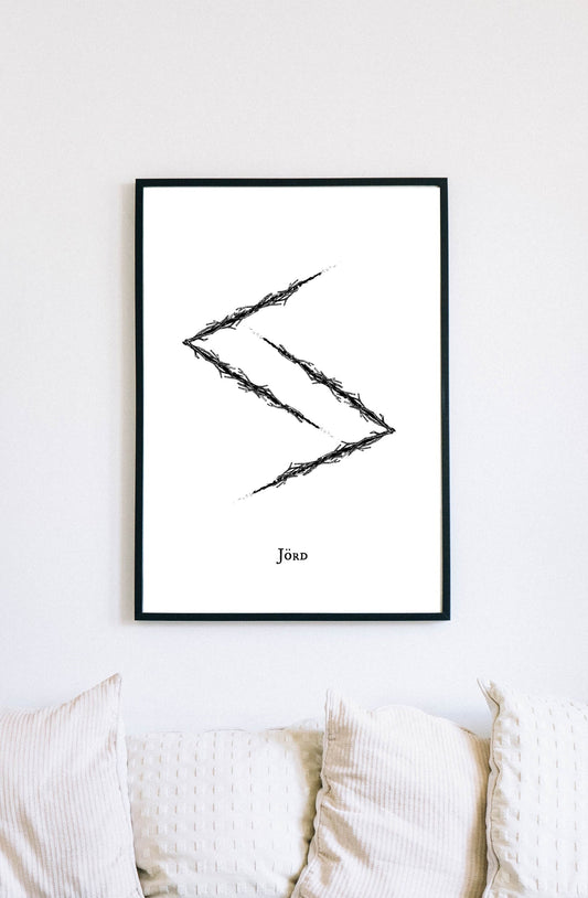 Earth Element Rune Art Print