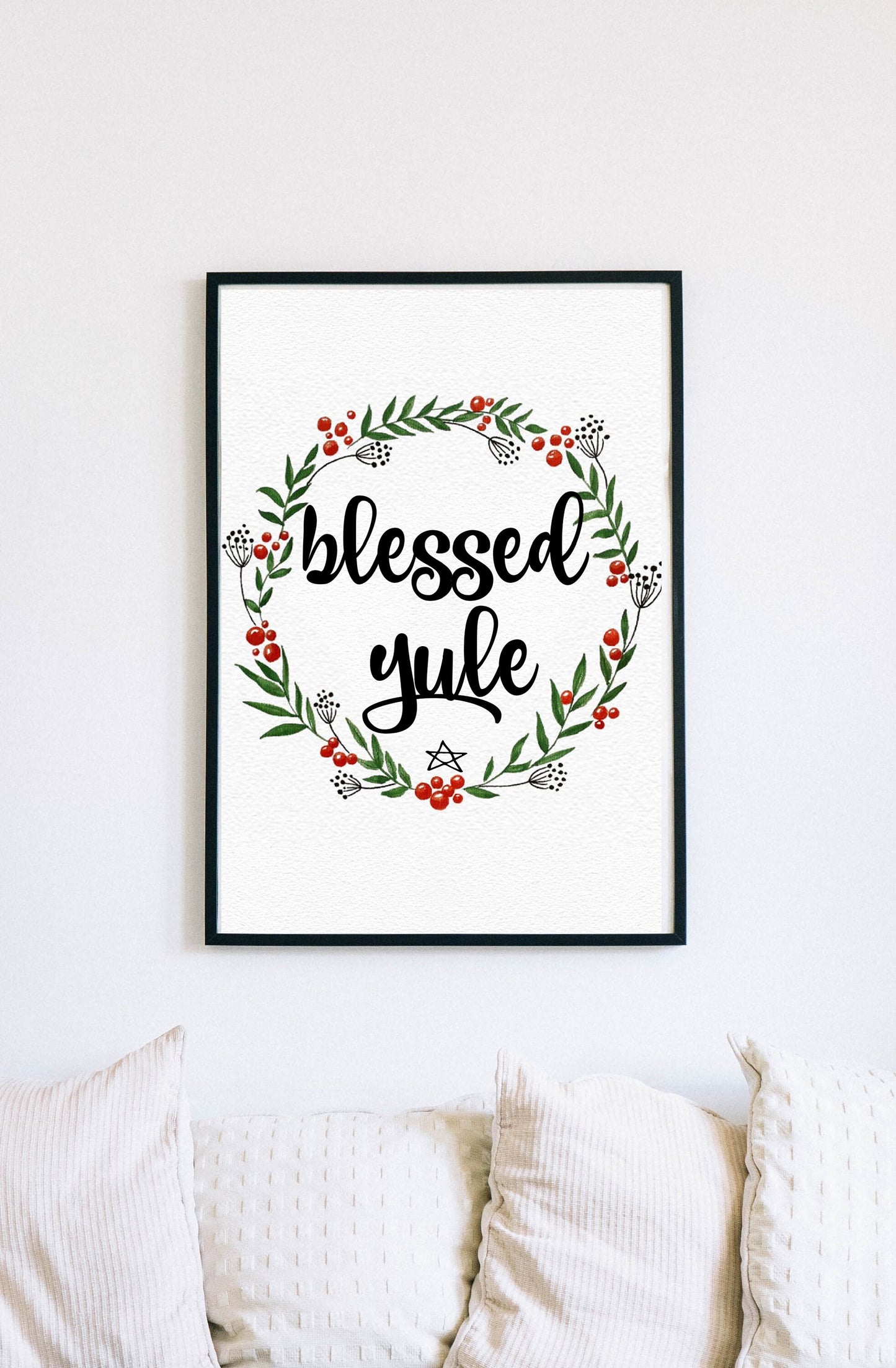 Yule Wreath Art Print