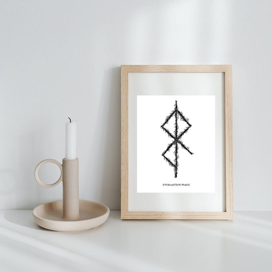 Everlasting Peace Binding Rune Norse Art Print