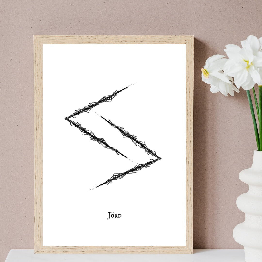 Earth Element Rune Art Print