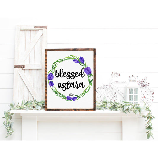 Ostara Wreath Art Print