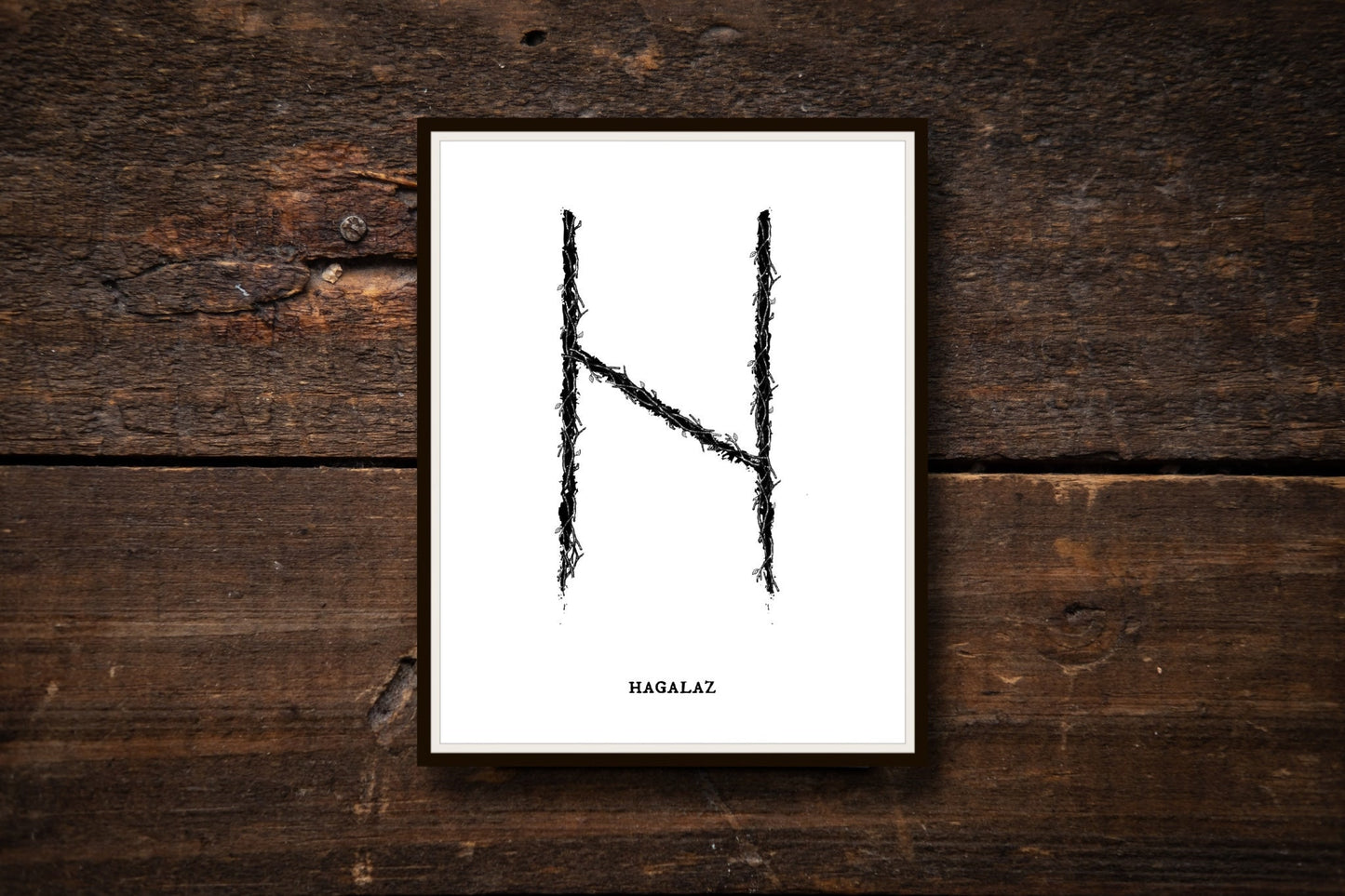 Hagalaz Norse Rune Art Print