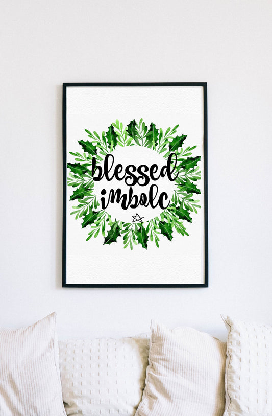 Imbolc Wreath Art Print