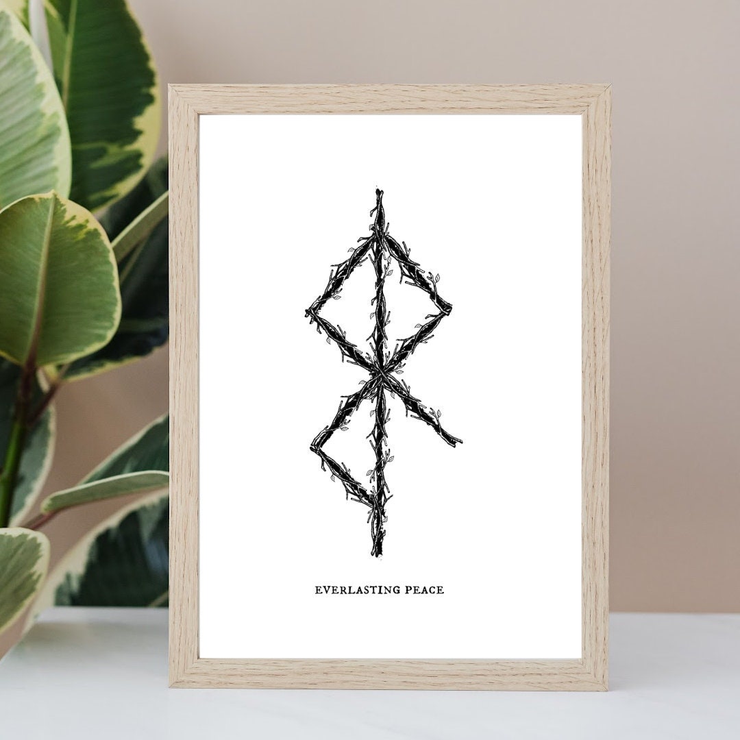 Everlasting Peace Binding Rune Norse Art Print