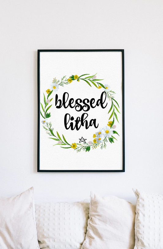 Litha Wreath Art Print