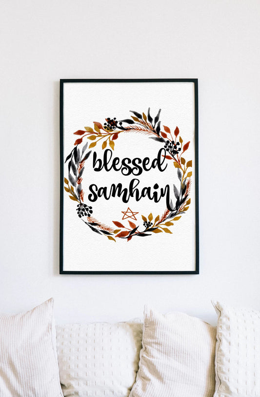 Samhain Wreath Art Print